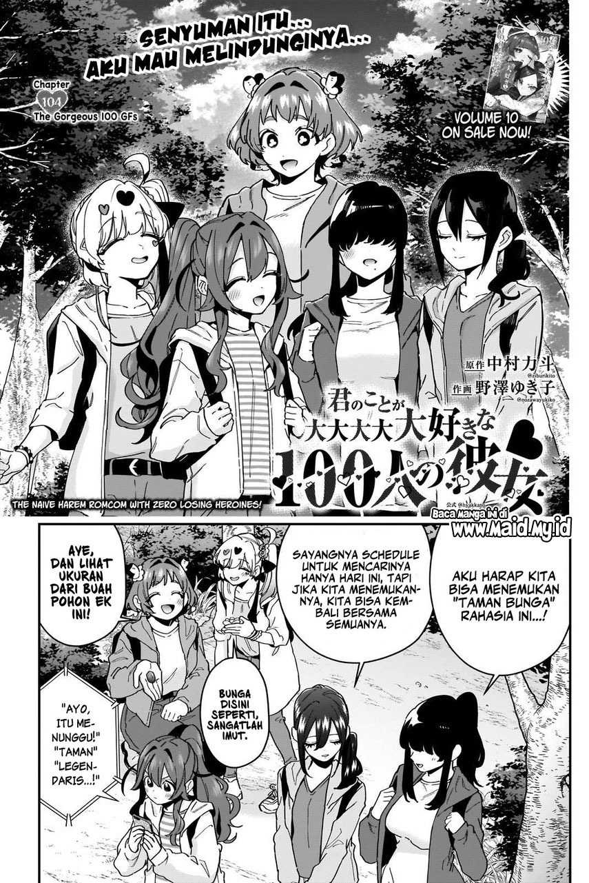 Kimi no Koto ga Dai Dai Dai Dai Daisuki na 100-ri no Kanojo Chapter 104 Bahasa Indonesia